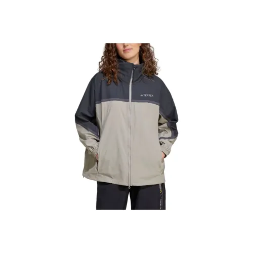 Adidas Windbreaker Jackets Women's Carbon Black/Light Sesame Taupe