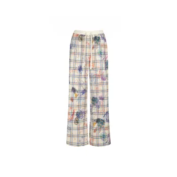 HUFFNPUFF Casual Pants Women's Beige Yellow