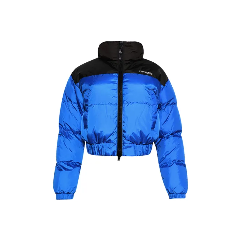 Vetements Fitted Puffer Jacket 'Blue/Black'-0