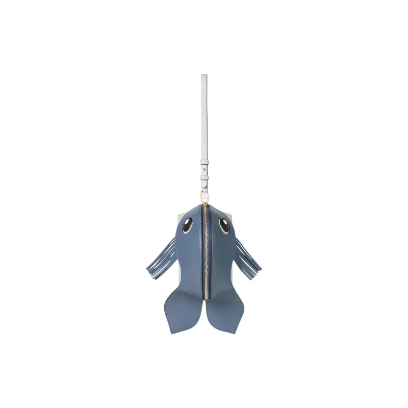 FENDI Calfskin Toiletry Bag Women's Blue-0