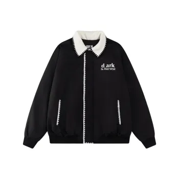 YINLEI Baseball Jacket Unisex Black