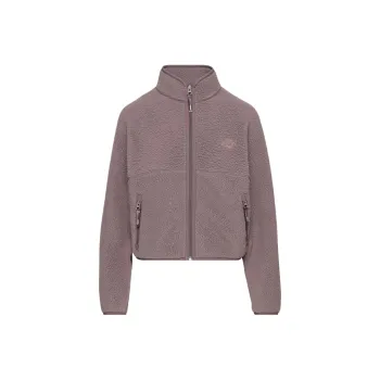 ARITZIA Tna Polartec Thermal Pro Mockneck Zip-up Velvet-feel Coat Women's Smoked Eggplant Purple