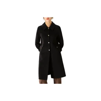 FENHONGMALI Coats Women's Black