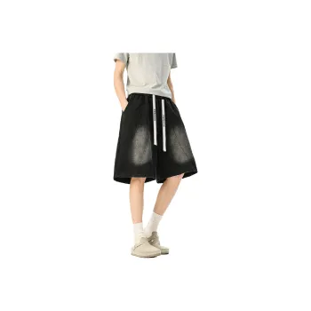 F·dragon Denim Shorts Unisex Black