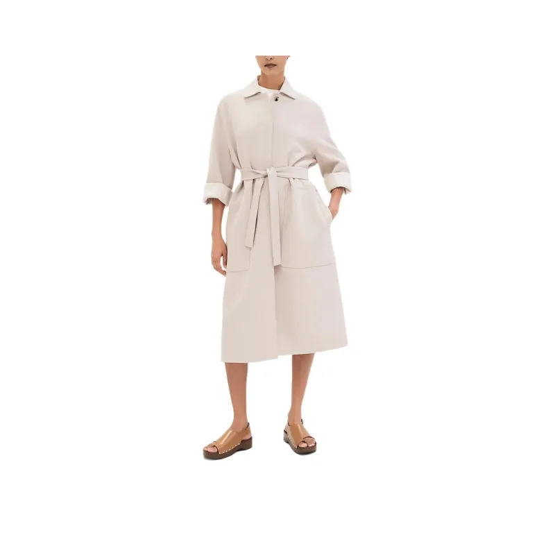 HERMES Coats Women's White Mink Fur-0