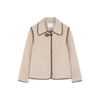 IHIMI Velvet feel Coat Women's Light Khaki