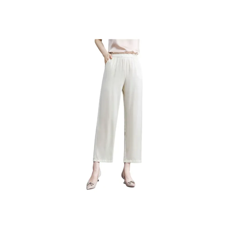 Yi Mengyuan Silk Casual Pants Women's-4