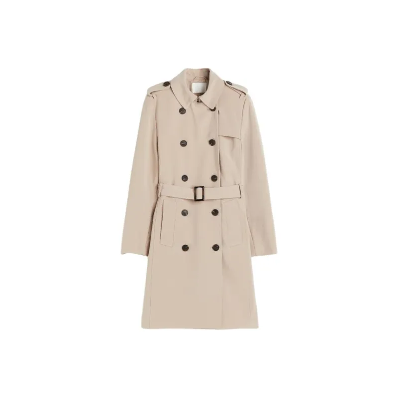 H&M Trench Coats Women's Beige-0