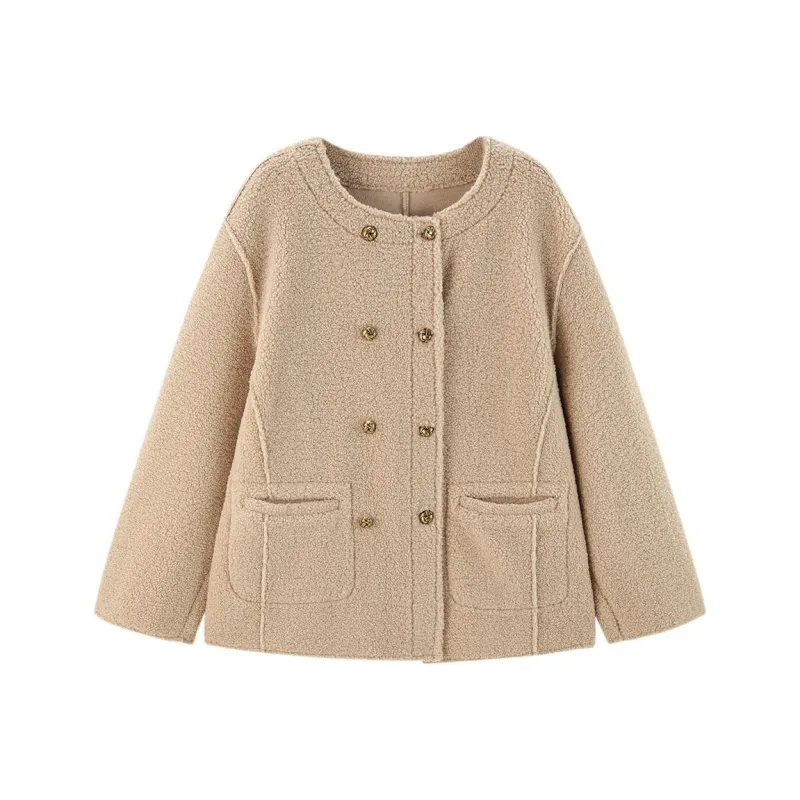【dme】 Velvet feel Coat Women's Apricot-0