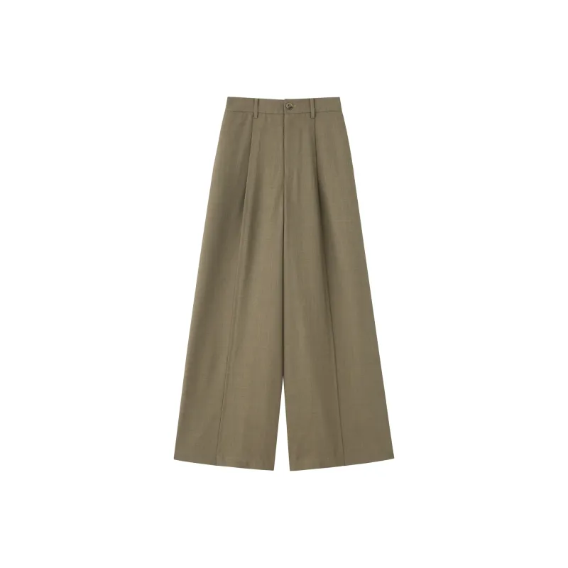 Luqingyi Casual Pants Women's Brown-0