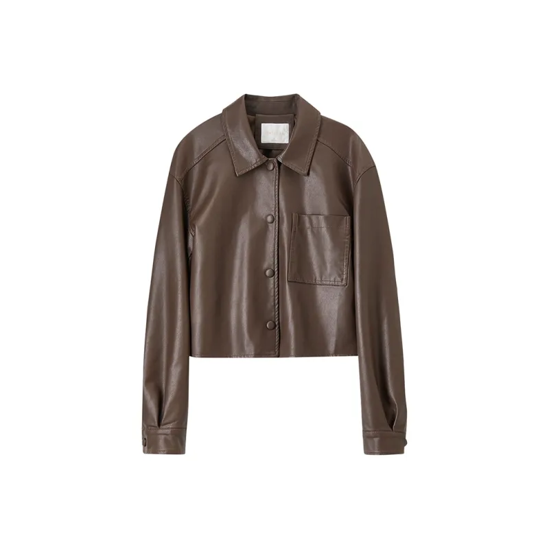 SENTUBILA Leather Jacket Women's-0