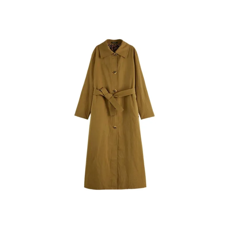 Scotch&Soda Trench Coat Women's Army Green-0
