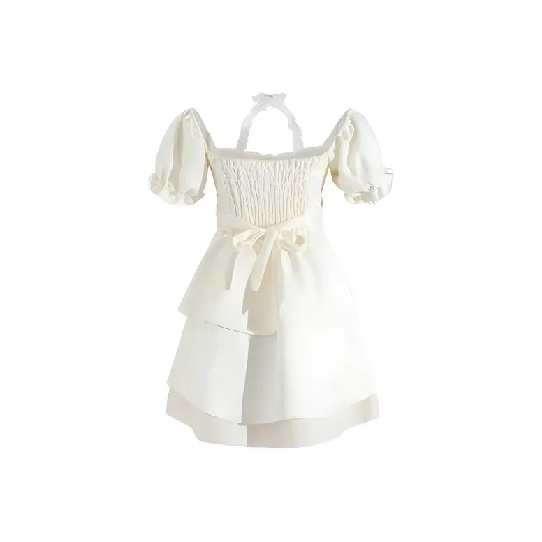 Qiuerle Short Sleeved Dress Women's-7