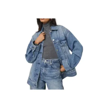 REFORMATION Denim Jacket Women's Colorado Sparkle