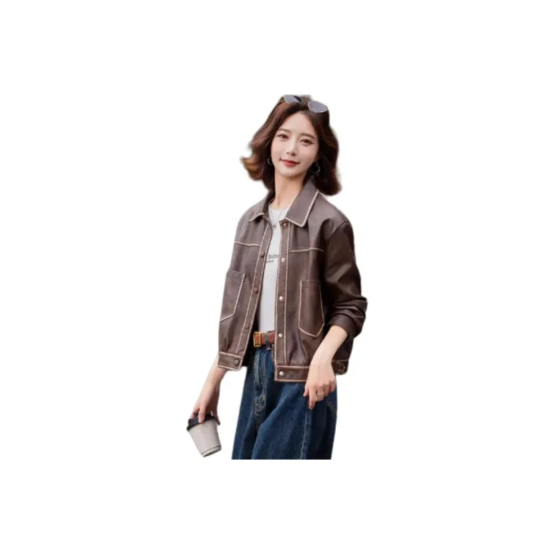 Yi Mengyuan Leather Jacket Women's-2