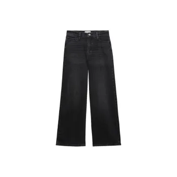 FRAME Logo Patch Straight Leg Jeans