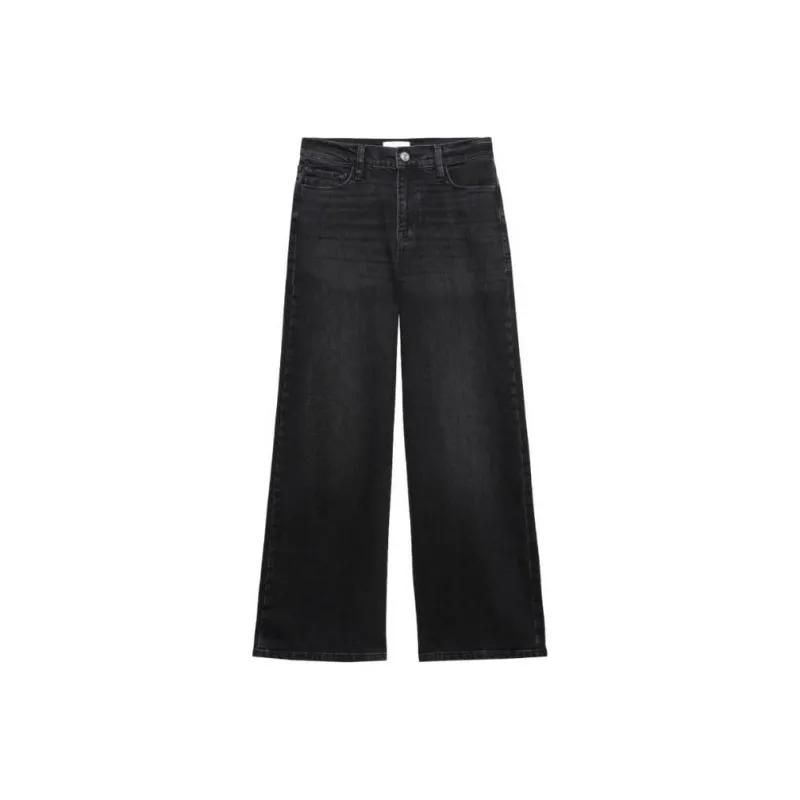 FRAME Logo Patch Straight Leg Jeans-0