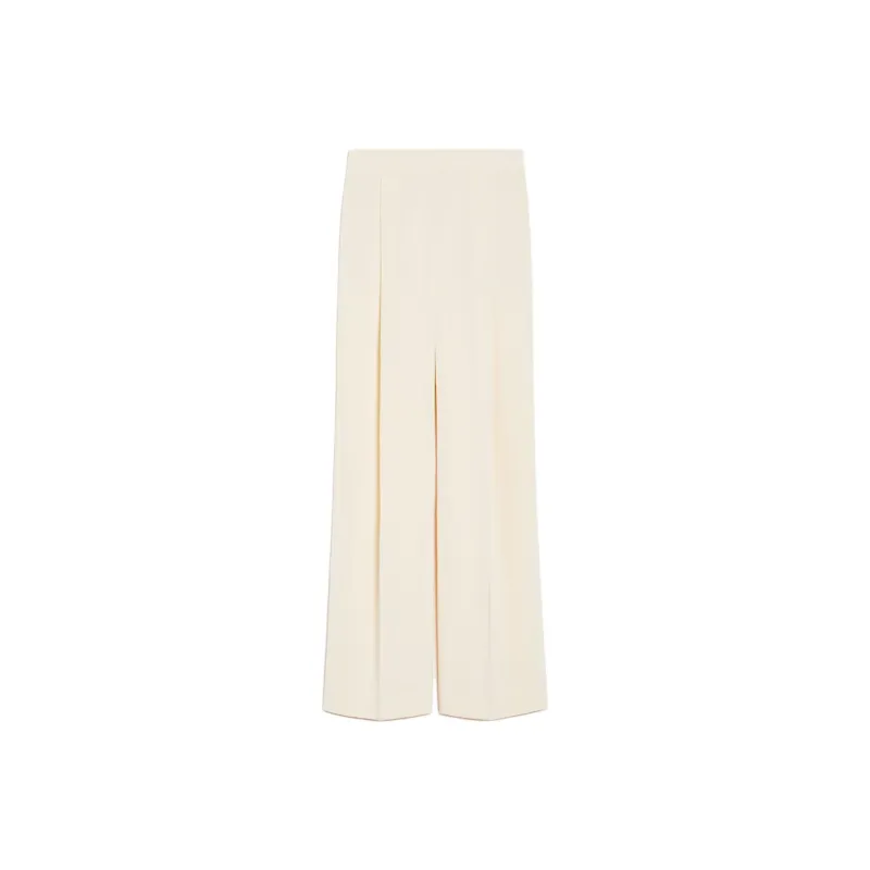 MaxMara Klaus Collection Casual Pants Women's Ivory White-0