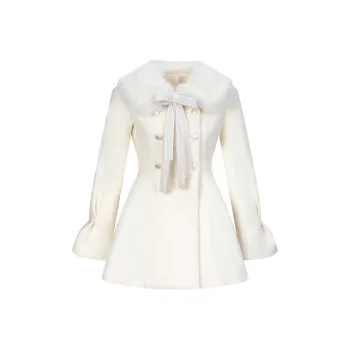 PAZZO Velvet feel Coat Women's Ecru