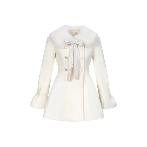 PAZZO Velvet feel Coat Women's Ecru