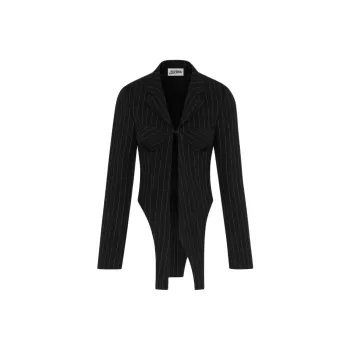 Jean Paul Gaultier Corset Detail Tailoring Jacket 'Black/White'