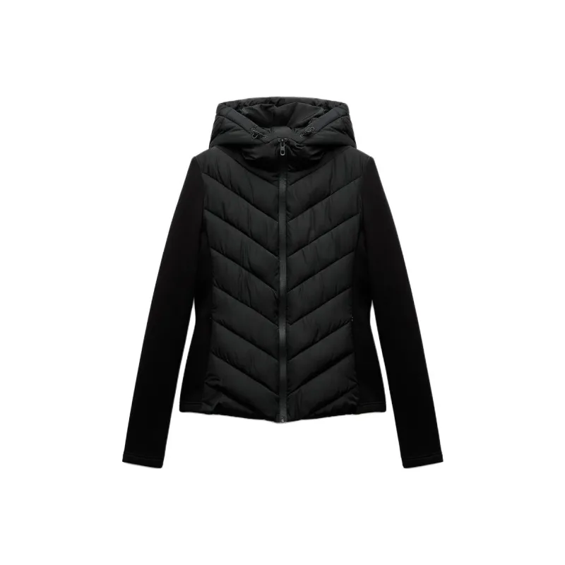 ZARA Puffer Jacket Women's Black-0