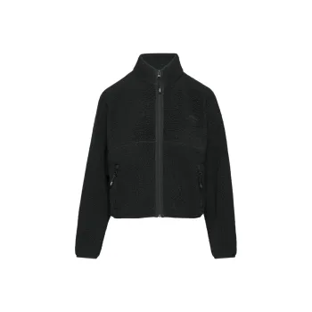 ARITZIA Tna Polartec Thermal Pro Mockneck Zip-up Velvet-feel Coat Women's BLACK/Black