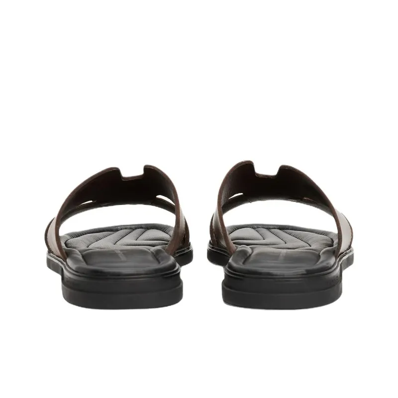 Tommy Hilfiger Slip Resistant Slide Slippers Men's Brown-4
