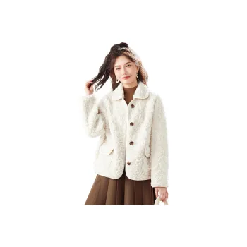 TERRE BLEUE Velvet feel Coat Women's Beige