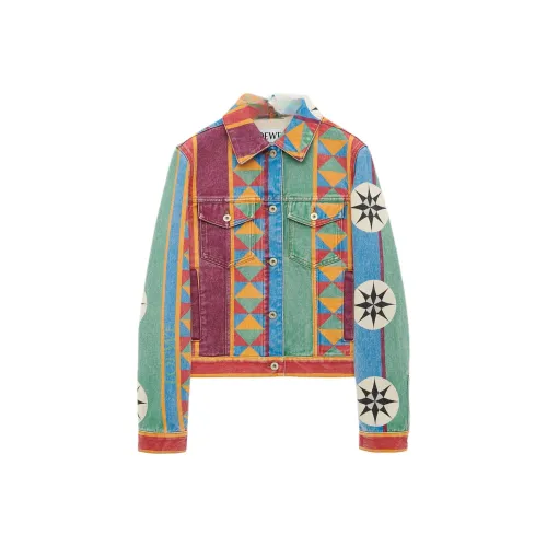 LOEWE Paula's Ibiza SS25 Denim Jacket Women's Multicolor