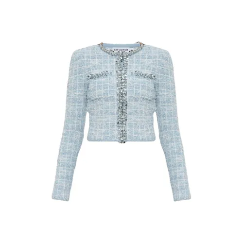 Self portrait Cropped Tweed Blazer