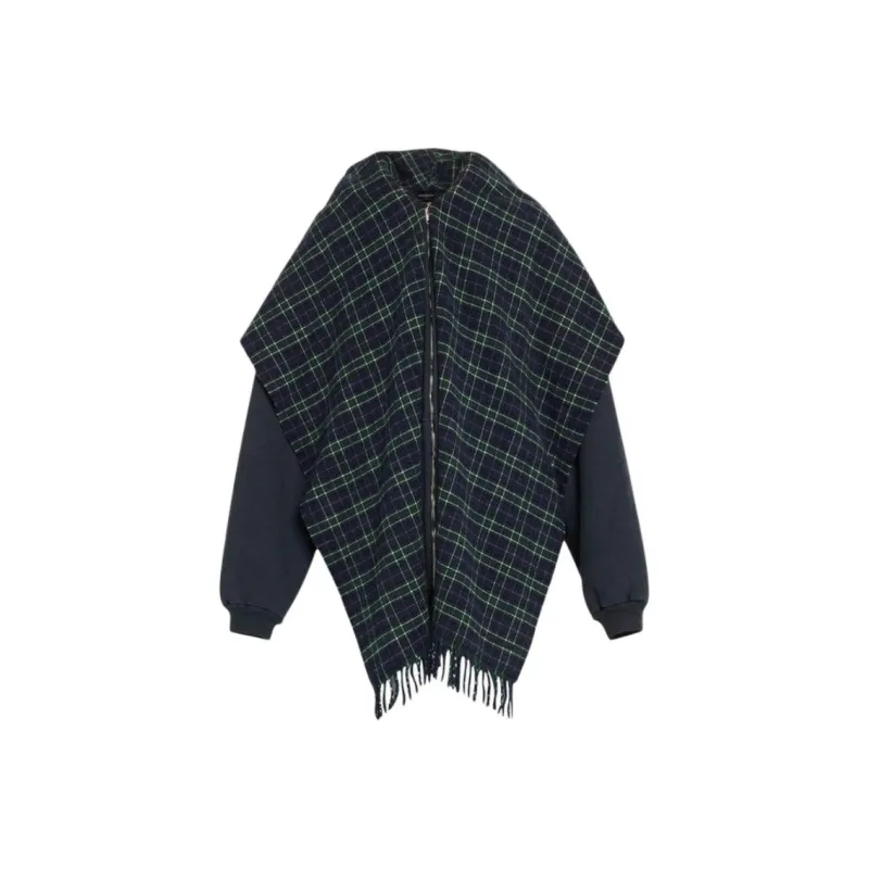 Balenciaga Scarf Zip Up Hoodie 'Faded Black'-0