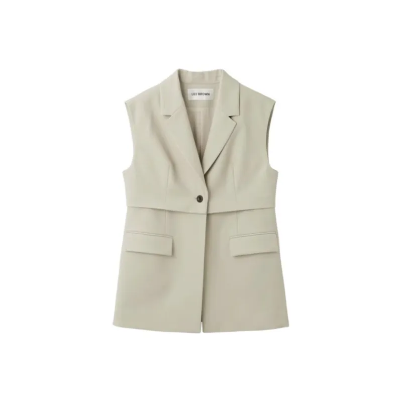 Lily Brown Vests Women's-0