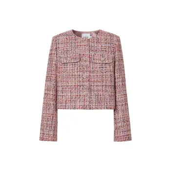 Hopeshow Cropped Coat Women's Rose Pink