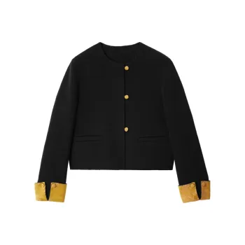 NINE WEST Cropped Coats Women's Gray