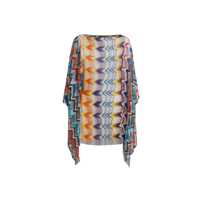 MISSONI Zigzag pattern Fringed Kaftan-0