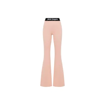 PALM ANGELS Logo Elastic Waistband Flared Track Pants