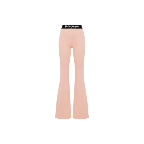 PALM ANGELS Logo Elastic Waistband Flared Track Pants
