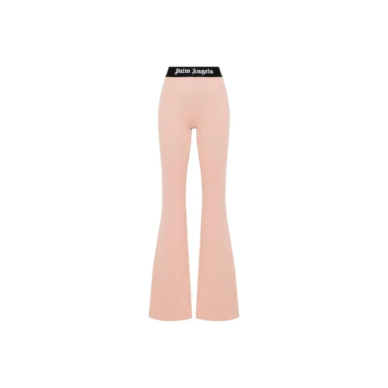 PALM ANGELS Logo Elastic Waistband Flared Track Pants-0