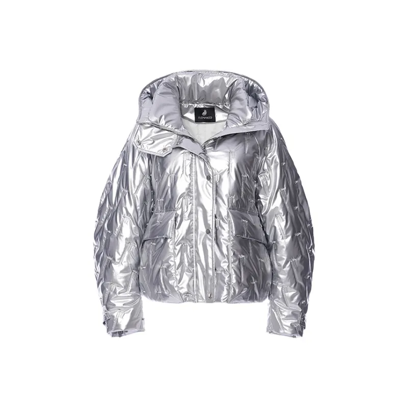 FLONAKED Puffer Jacket Women's Silver-0