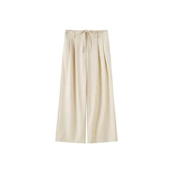 Cubic Casual Pants Women's Beige