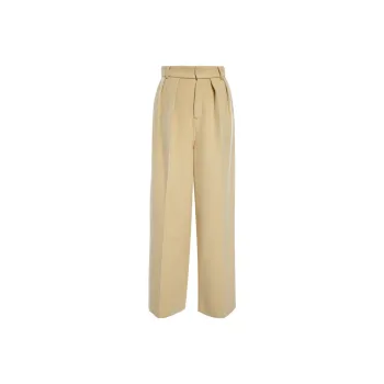 BESIONIA FW24 Casual Pants Women's Light Yellow