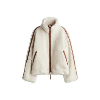 H&M Velvet feel Coat Women's Cream