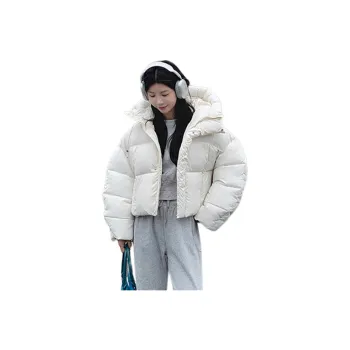 Flowers In Water Puffer Jacket Women's
