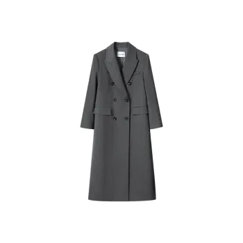 MOSIIMORII Trench Coat Women's Elegant Gray