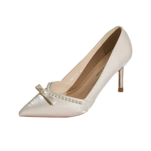 MADALLO Slim Heel High Heels Women's Apricot
