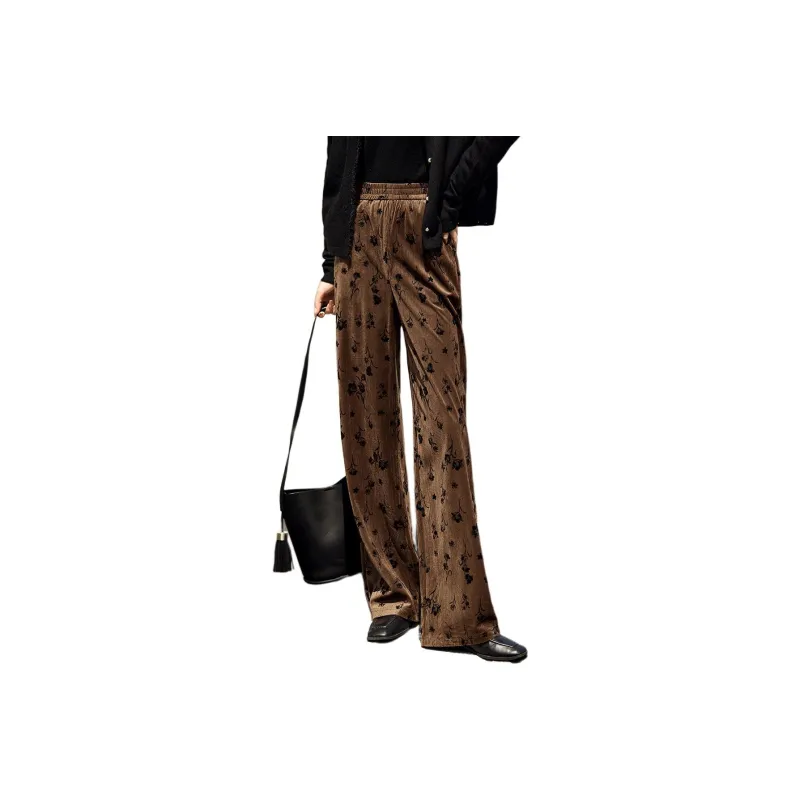 XWI Casual Pants Women's Coffee Ground Black Heather-0
