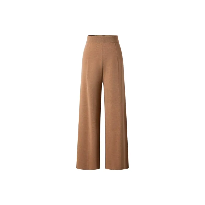 JZ. ANNAKRO Casual Pants Women's Brown Yellow-0