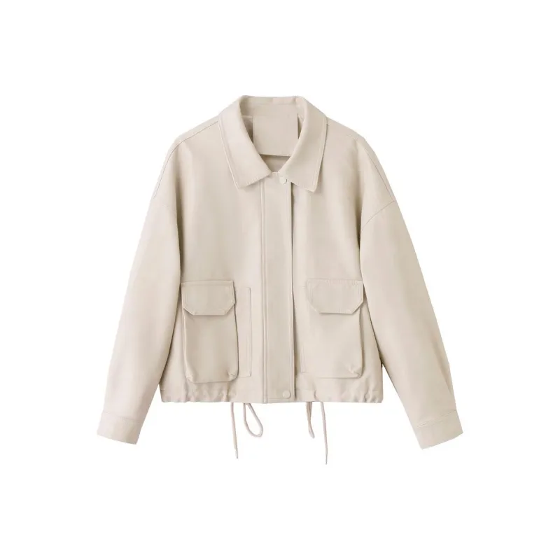 Yi Mengyuan Leather Jacket Women's-0