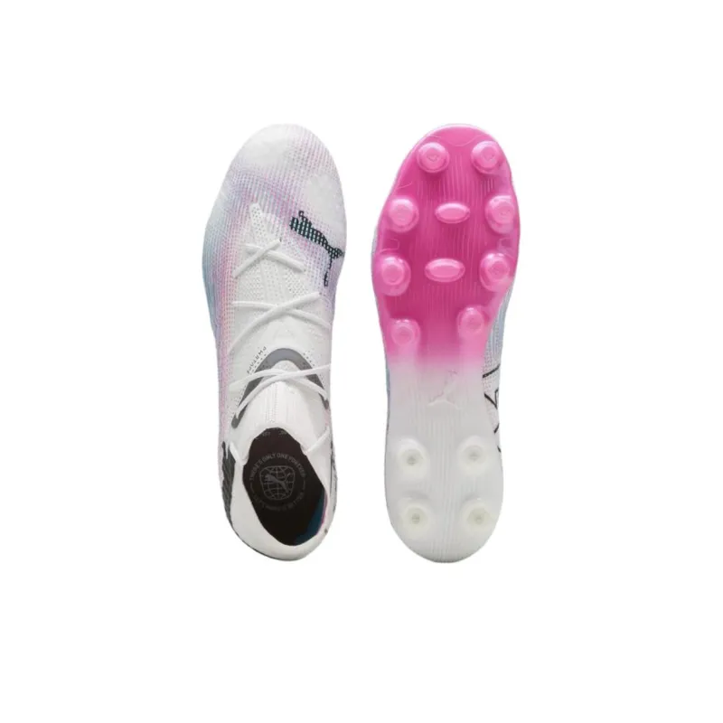 PUMA FUTURE 7 ULTIMATE Anti Slip Wear Resistant Soccer Shoes Men's White Pink-3
